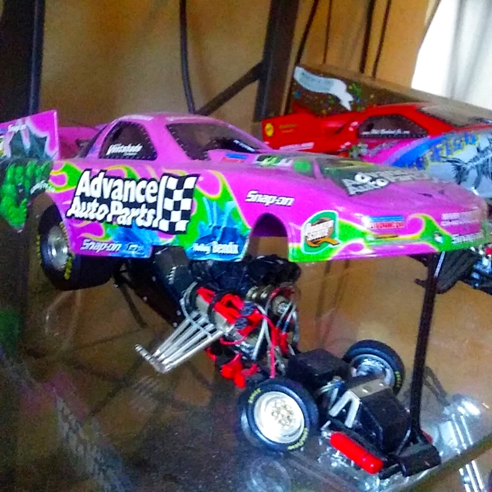Funny car. Advanced auto parts.